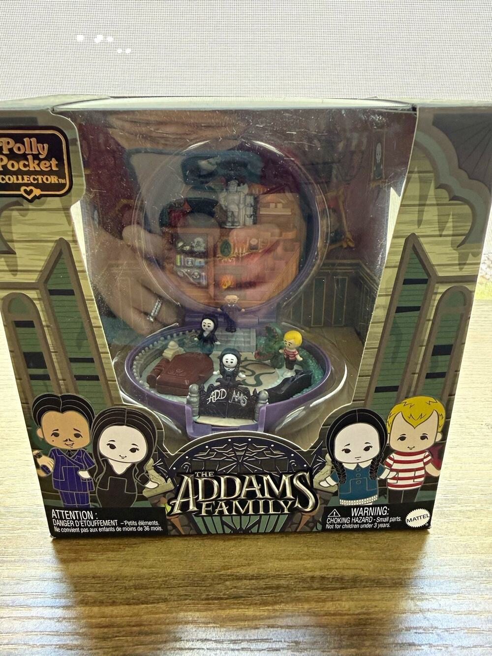 Mattel Polly Pocket Collector Addams Family Compact Wednesday Mini dollhouse